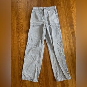 H&M stripe straight jeans
